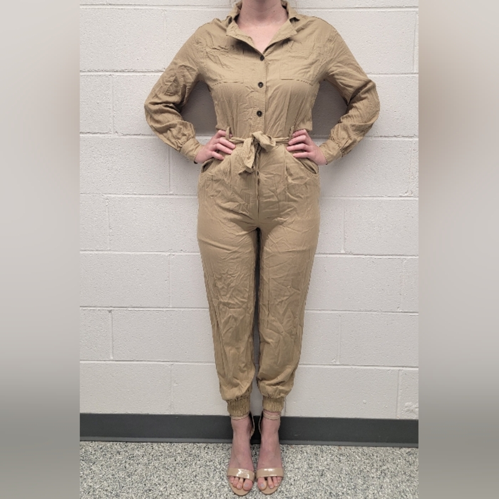 ASOS Tan Jumpsuit Coverall Size 0